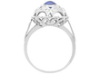 1920s Sapphire Ring with Diamonds