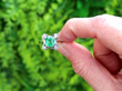 Vintage White Gold Emerald Ring outside