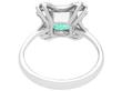 Vintage White Gold Emerald Ring