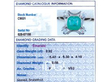 Vintage White Gold Emerald Ring grading card