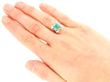 Vintage White Gold Emerald Ring wearing