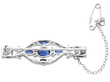 Platinum Sapphire and Diamond Brooch reverse