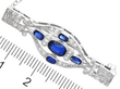 Platinum Sapphire and Diamond Brooch size