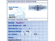 Platinum Sapphire and Diamond Brooch grading card