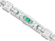 antique Emerald Diamond Platinum Bracelet