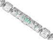 Emerald Diamond Platinum Bracelet reverse