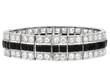 Antique Diamond and Onyx Bracelet in Platinum