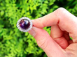 Cabochon Amethyst Ring in Platinum outside