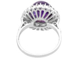 Cabochon Amethyst Ring in Platinum