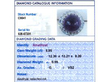 Cabochon Amethyst Ring in Platinum grading card