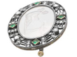 Antique Crystal Brooch with Emeralds