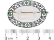 Antique Crystal Brooch with Emeralds size
