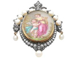 Victorian Enamel pendant brooch