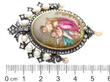 Victorian Enamel pendant brooch size