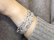 diamond bracelets on wrist