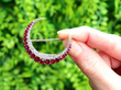 Victorian Thai Ruby and Diamond Crescent Brooch outside