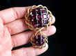 garnet brooch in gold