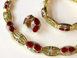 Fire Opal Jewellery Set in Gold