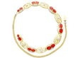 Fire Opal gold necklace