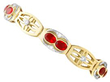 Fire Opal gold bracelet