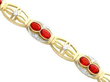Fire Opal gold bracelet