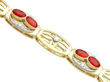 Fire Opal gold bracelet