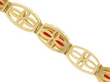 Fire Opal gold bracelet reverse