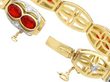 Fire Opal gold bracelet open
