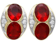 Fire Opal gold earrings