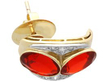 Fire Opal gold earrings
