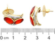 Fire Opal gold earrings size