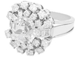 Rose Cut Diamond Cluster Ring in Platinum
