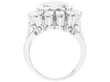 Rose Cut Diamond Cluster Ring in Platinum