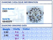 Rose Cut Diamond Cluster Ring in Platinum grading card