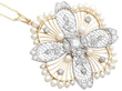 Edwardian Pearl and Diamond Pendant Brooch