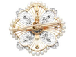 Edwardian Pearl and Diamond Brooch reverse