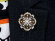 Edwardian Pearl and Diamond Brooch wearing