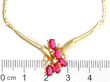 Vintage Ruby Necklace in 18k Yellow Gold size
