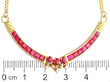 Vintage Yellow Gold and Ruby Necklace size