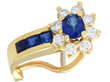Sapphire and Diamond Earrings in Yellow Gold