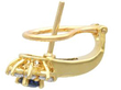 Sapphire and Diamond Earrings in Yellow Gold