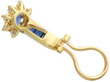 Sapphire and Diamond Earrings in Yellow Gold open
