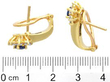 Sapphire and Diamond Earrings in Yellow Gold size
