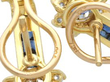 Sapphire and Diamond Earrings in Yellow Gold hallmarks