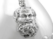 Antique Victorian Silver Pilgrim Flask detail