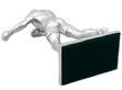 Antique Silver Boxing Statue Underside