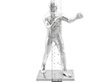 Antique Silver Boxing Statue with Ruler
