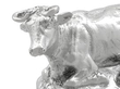 Antique Silver Cow Pill Box Detail