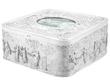 Antique Silver Dressing Table Box with Portrait side view