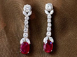 Luxury Earrings with Ruby and Diamond